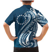 Kia Orana Cook Islands Family Matching Mermaid Dress and Hawaiian Shirt Auika Plumeria Tropical Waves - Polynesian Pride