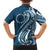 Kia Orana Cook Islands Family Matching Short Sleeve Bodycon Dress and Hawaiian Shirt Auika Plumeria Tropical Waves - Polynesian Pride