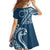 Kia Orana Cook Islands Family Matching Short Sleeve Bodycon Dress and Hawaiian Shirt Auika Plumeria Tropical Waves - Polynesian Pride