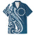 Kia Orana Cook Islands Family Matching Short Sleeve Bodycon Dress and Hawaiian Shirt Auika Plumeria Tropical Waves - Polynesian Pride