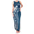 Kia Orana Cook Islands Family Matching Tank Maxi Dress and Hawaiian Shirt Auika Plumeria Tropical Waves - Polynesian Pride