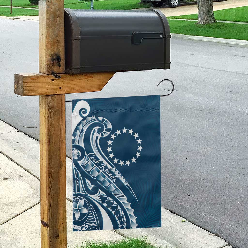 Kia Orana Cook Islands Garden Flag Auika Plumeria Tropical Waves - Polynesian Pride