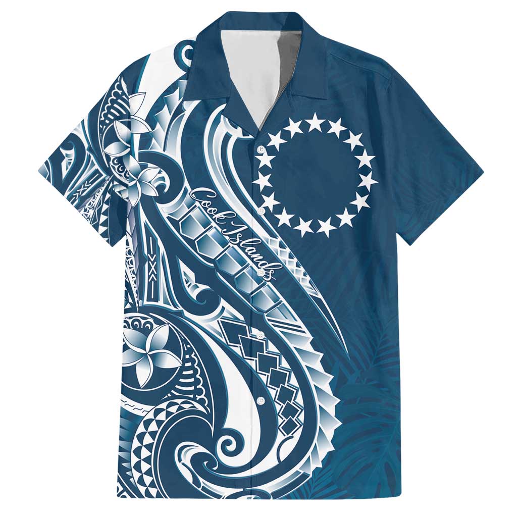 Kia Orana Cook Islands Hawaiian Shirt Auika Plumeria Tropical Waves - Polynesian Pride