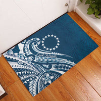 Kia Orana Cook Islands Rubber Doormat Auika Plumeria Tropical Waves - Polynesian Pride