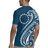 Kia Orana Cook Islands Rugby Jersey Auika Plumeria Tropical Waves - Polynesian Pride