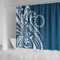 Kia Orana Cook Islands Shower Curtain Auika Plumeria Tropical Waves - Polynesian Pride