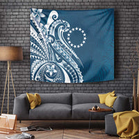 Kia Orana Cook Islands Tapestry Auika Plumeria Tropical Waves - Polynesian Pride