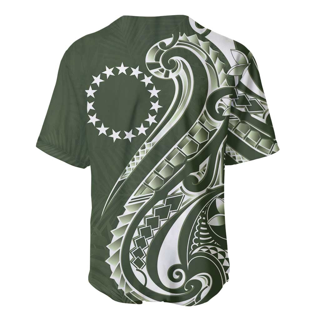 Kia Orana Cook Islands Baseball Jersey Matie Plumeria Tropical Waves - Polynesian Pride