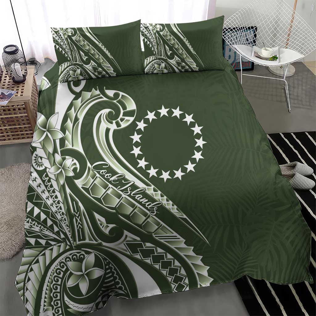 Kia Orana Cook Islands Bedding Set Matie Plumeria Tropical Waves - Polynesian Pride