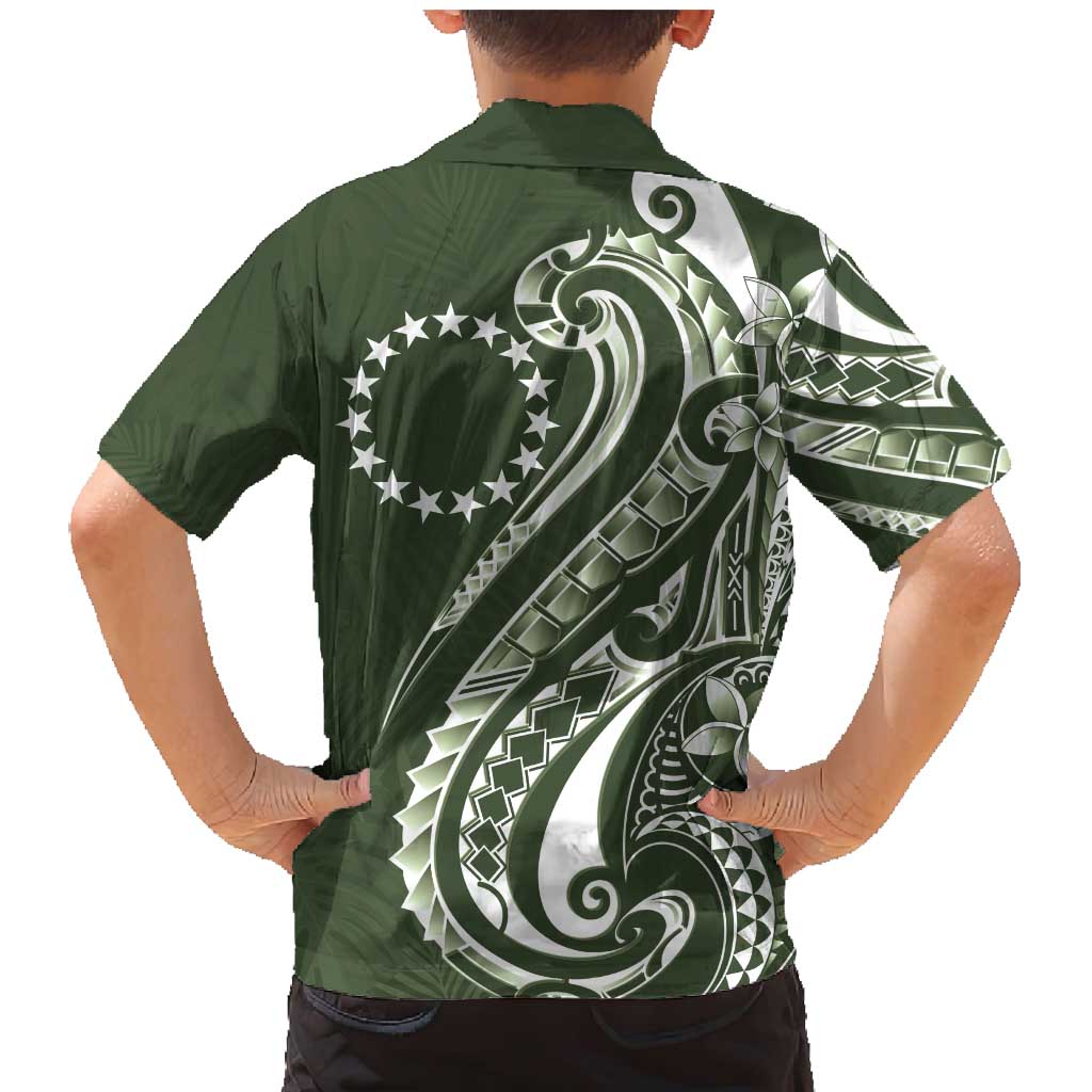 Kia Orana Cook Islands Family Matching Mermaid Dress and Hawaiian Shirt Matie Plumeria Tropical Waves - Polynesian Pride