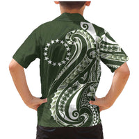 Kia Orana Cook Islands Family Matching Mermaid Dress and Hawaiian Shirt Matie Plumeria Tropical Waves - Polynesian Pride