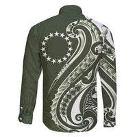 Kia Orana Cook Islands Family Matching Off Shoulder Maxi Dress and Hawaiian Shirt Matie Plumeria Tropical Waves - Polynesian Pride