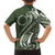 Kia Orana Cook Islands Family Matching Short Sleeve Bodycon Dress and Hawaiian Shirt Matie Plumeria Tropical Waves - Polynesian Pride