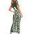 Kia Orana Cook Islands Family Matching Short Sleeve Bodycon Dress and Hawaiian Shirt Matie Plumeria Tropical Waves - Polynesian Pride