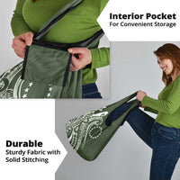 Kia Orana Cook Islands Grocery Bag Matie Plumeria Tropical Waves - Polynesian Pride