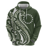Kia Orana Cook Islands Hoodie Matie Plumeria Tropical Waves - Polynesian Pride