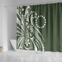 Kia Orana Cook Islands Shower Curtain Matie Plumeria Tropical Waves - Polynesian Pride