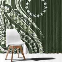 Kia Orana Cook Islands Window Curtain Matie Plumeria Tropical Waves - Polynesian Pride