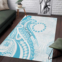 Kia Orana Cook Islands Area Rug Moana Plumeria Tropical Waves - Polynesian Pride