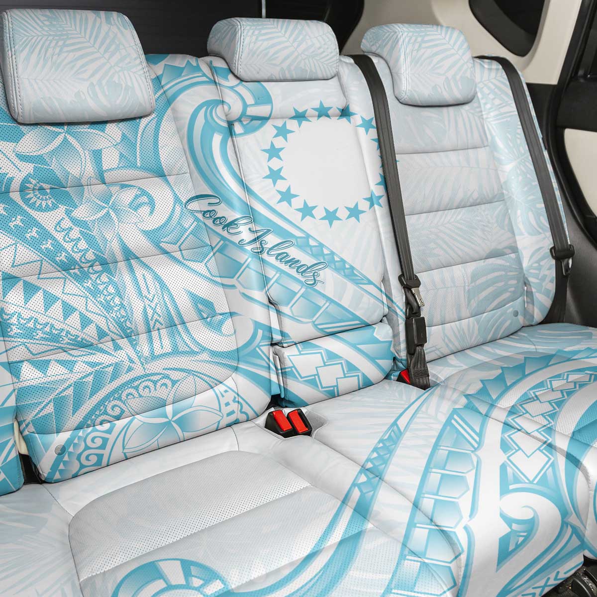 Kia Orana Cook Islands Back Car Seat Cover Moana Plumeria Tropical Waves - Polynesian Pride