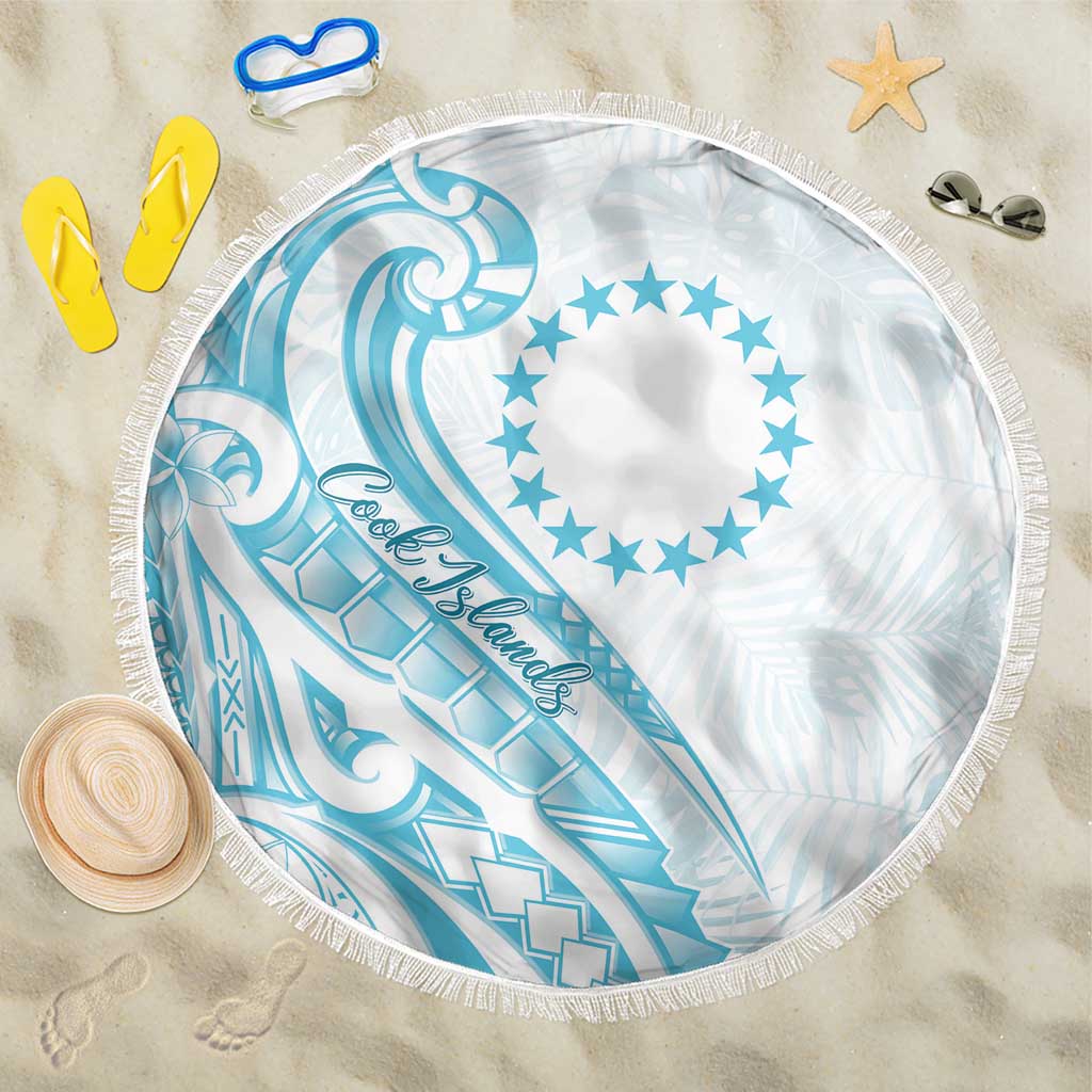 Kia Orana Cook Islands Beach Blanket Moana Plumeria Tropical Waves - Polynesian Pride