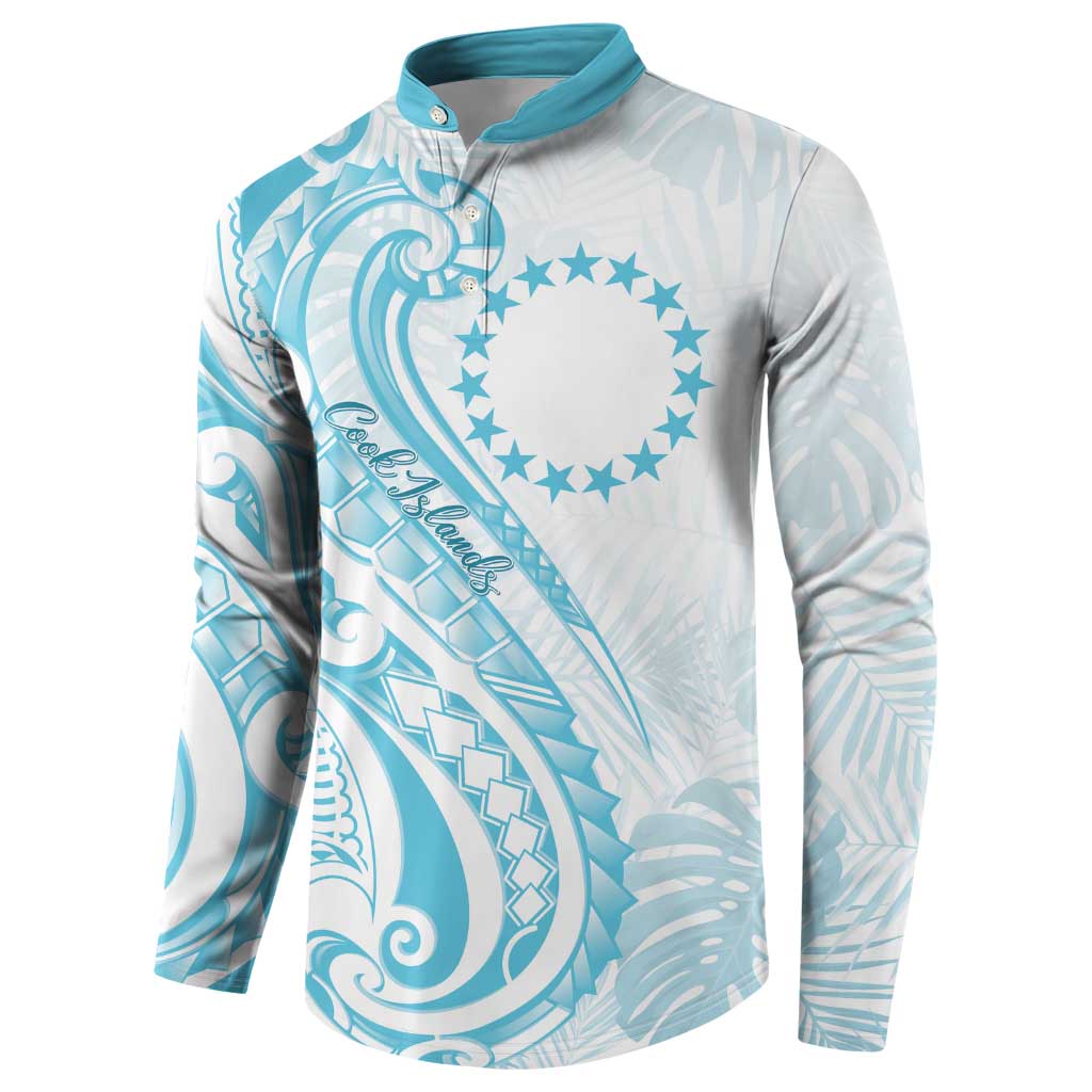 Kia Orana Cook Islands Button Sweatshirt Moana Plumeria Tropical Waves - Polynesian Pride