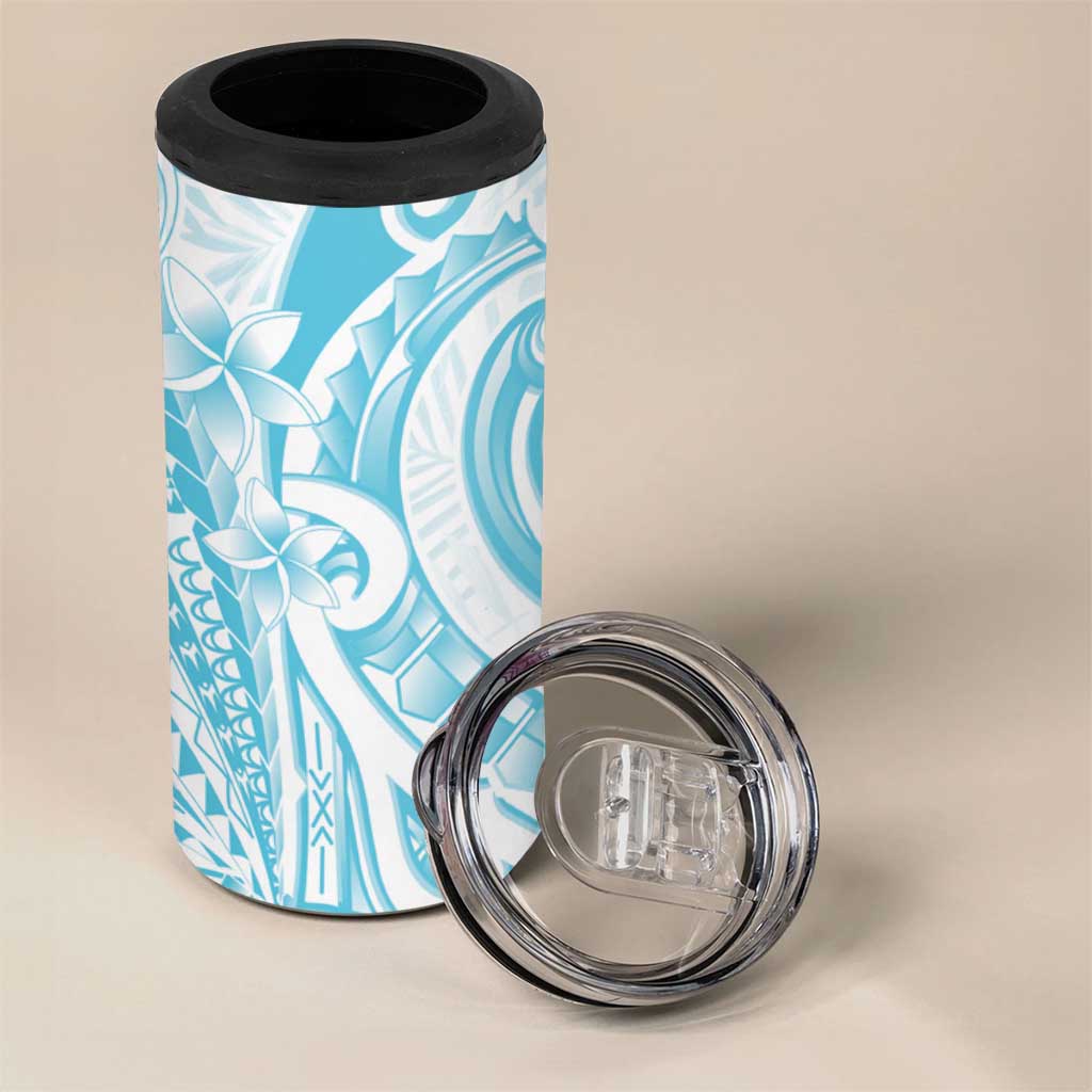 Kia Orana Cook Islands 4 in 1 Can Cooler Tumbler Moana Plumeria Tropical Waves - Polynesian Pride