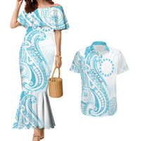 Kia Orana Cook Islands Couples Matching Mermaid Dress and Hawaiian Shirt Moana Plumeria Tropical Waves - Polynesian Pride