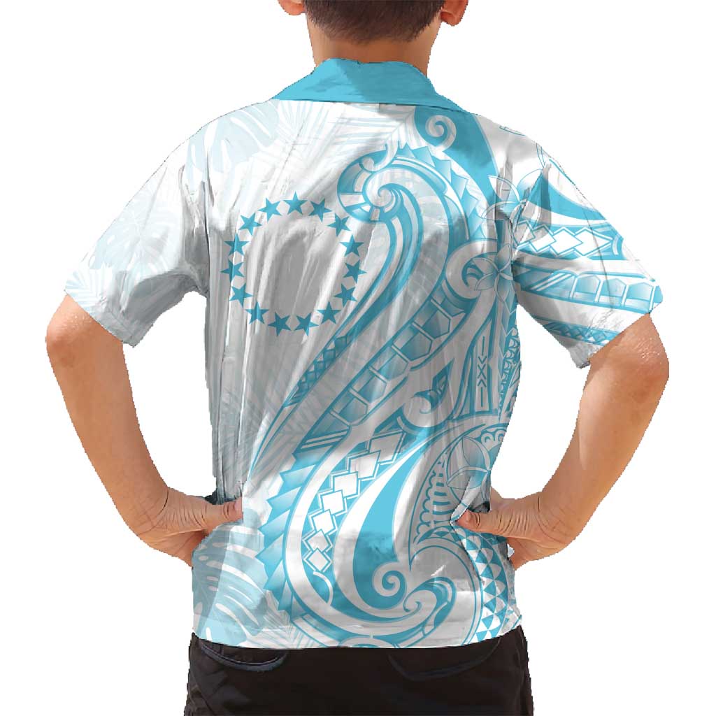 Kia Orana Cook Islands Family Matching Long Sleeve Bodycon Dress and Hawaiian Shirt Moana Plumeria Tropical Waves - Polynesian Pride