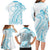 Kia Orana Cook Islands Family Matching Long Sleeve Bodycon Dress and Hawaiian Shirt Moana Plumeria Tropical Waves - Polynesian Pride