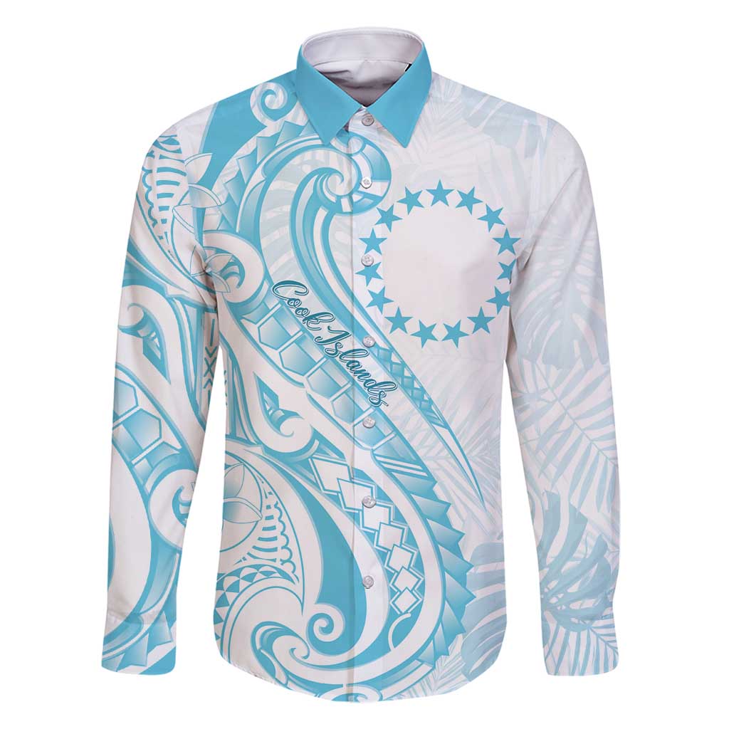 Kia Orana Cook Islands Family Matching Long Sleeve Bodycon Dress and Hawaiian Shirt Moana Plumeria Tropical Waves - Polynesian Pride