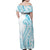 Kia Orana Cook Islands Family Matching Off Shoulder Maxi Dress and Hawaiian Shirt Moana Plumeria Tropical Waves - Polynesian Pride