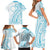 Kia Orana Cook Islands Family Matching Short Sleeve Bodycon Dress and Hawaiian Shirt Moana Plumeria Tropical Waves - Polynesian Pride