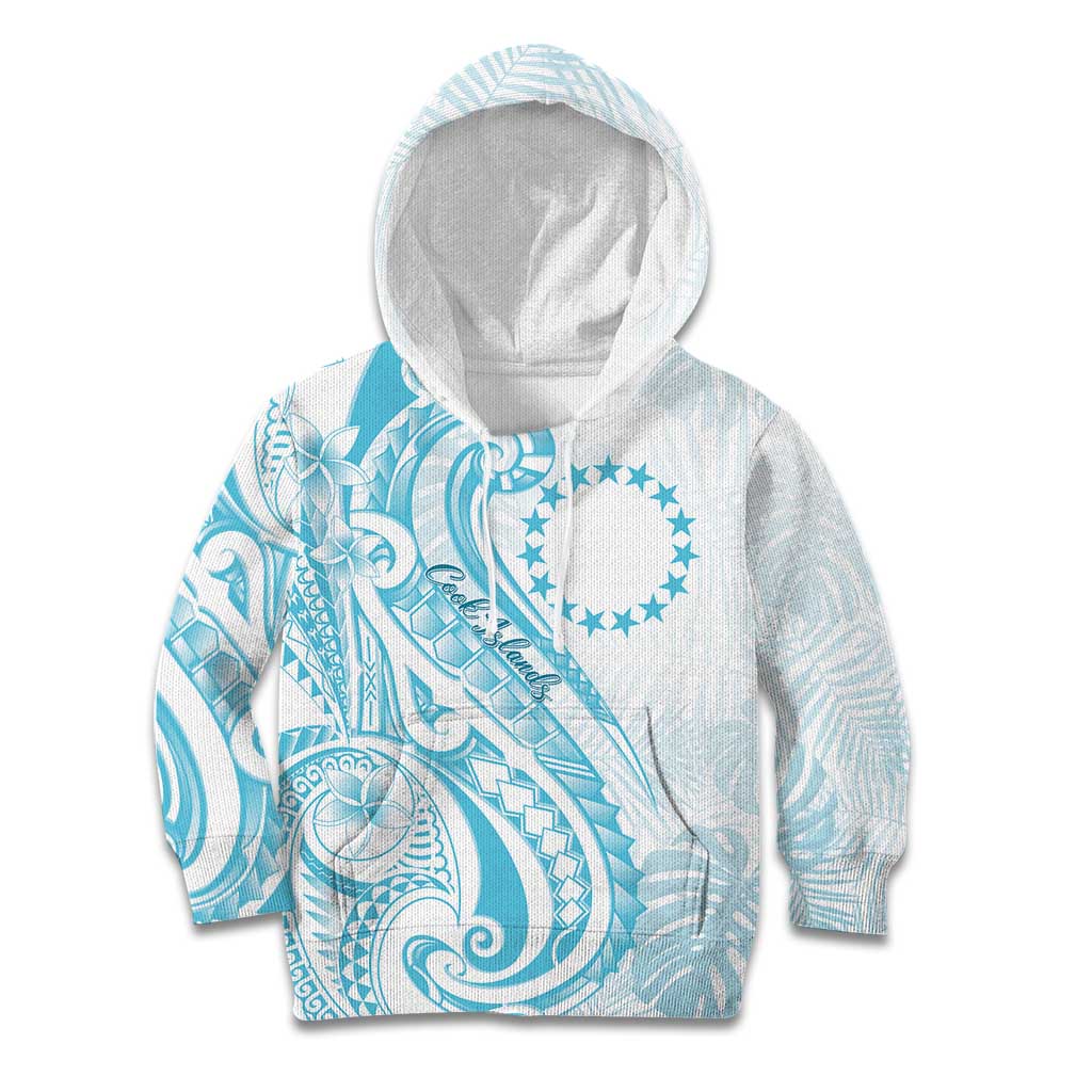 Kia Orana Cook Islands Kid Hoodie Moana Plumeria Tropical Waves - Polynesian Pride