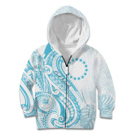 Kia Orana Cook Islands Kid Hoodie Moana Plumeria Tropical Waves - Polynesian Pride
