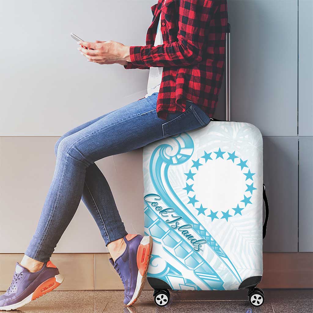 Kia Orana Cook Islands Luggage Cover Moana Plumeria Tropical Waves - Polynesian Pride