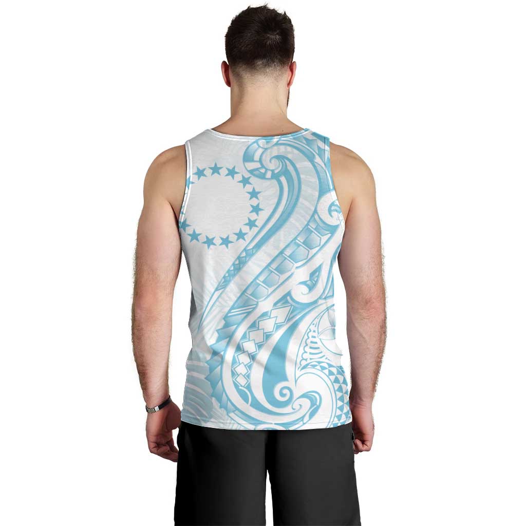 Kia Orana Cook Islands Men Tank Top Moana Plumeria Tropical Waves - Polynesian Pride