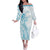 Kia Orana Cook Islands Off The Shoulder Long Sleeve Dress Moana Plumeria Tropical Waves - Polynesian Pride