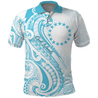 Kia Orana Cook Islands Polo Shirt Moana Plumeria Tropical Waves - Polynesian Pride