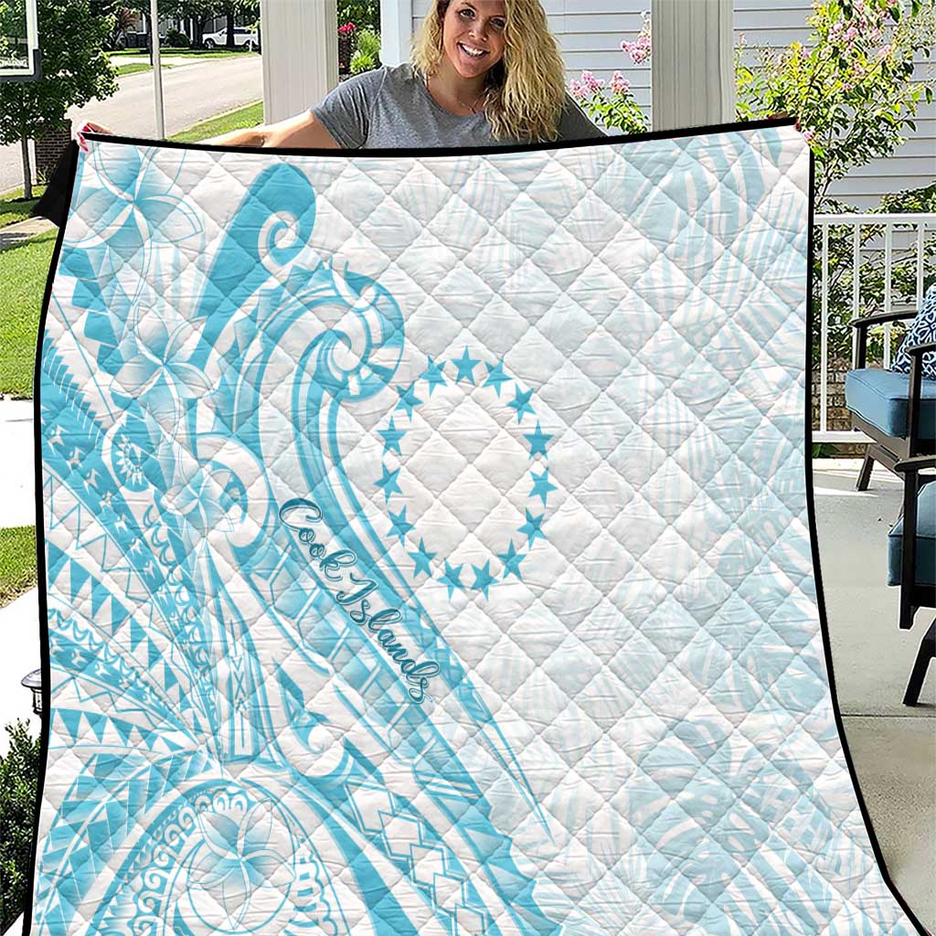 Kia Orana Cook Islands Quilt Moana Plumeria Tropical Waves - Polynesian Pride