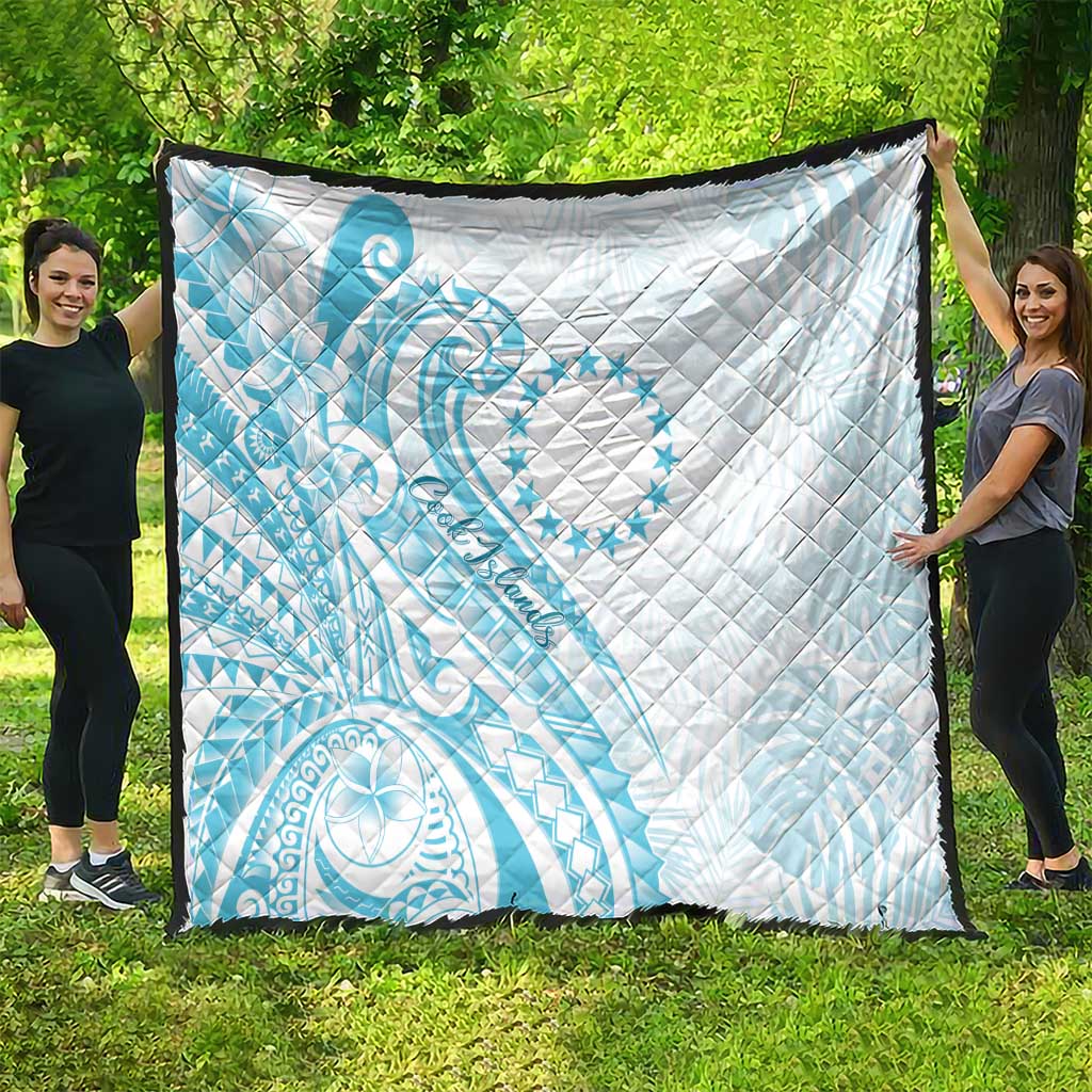 Kia Orana Cook Islands Quilt Moana Plumeria Tropical Waves - Polynesian Pride