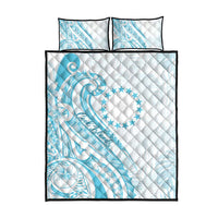 Kia Orana Cook Islands Quilt Bed Set Moana Plumeria Tropical Waves - Polynesian Pride