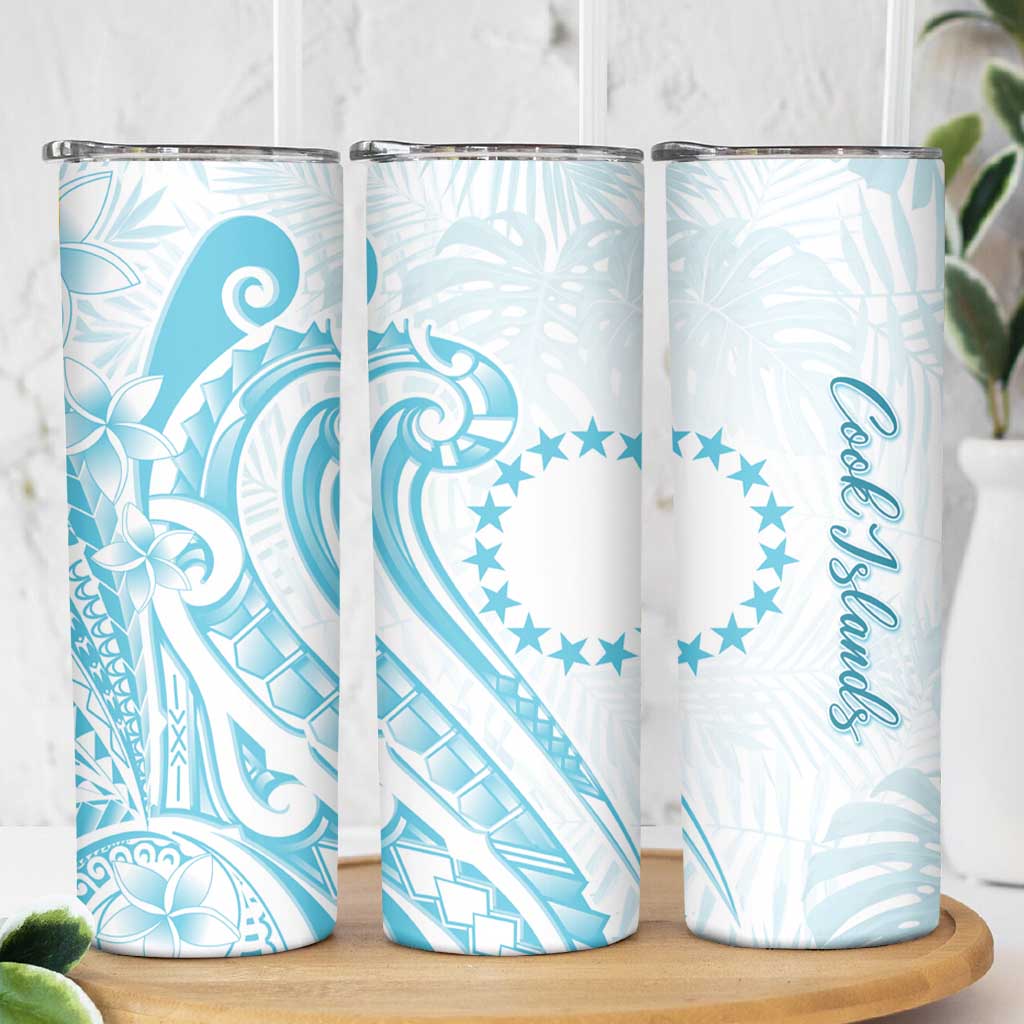 Kia Orana Cook Islands Skinny Tumbler Moana Plumeria Tropical Waves - Polynesian Pride