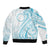 Kia Orana Cook Islands Sleeve Zip Bomber Jacket Moana Plumeria Tropical Waves - Polynesian Pride