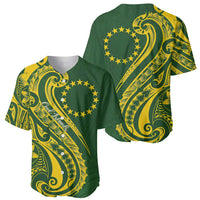 Kia Orana Cook Islands Baseball Jersey Plumeria Tropical Waves - Polynesian Pride