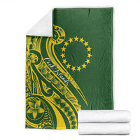 Kia Orana Cook Islands Blanket Plumeria Tropical Waves - Polynesian Pride