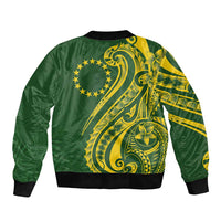 Kia Orana Cook Islands Bomber Jacket Plumeria Tropical Waves - Polynesian Pride