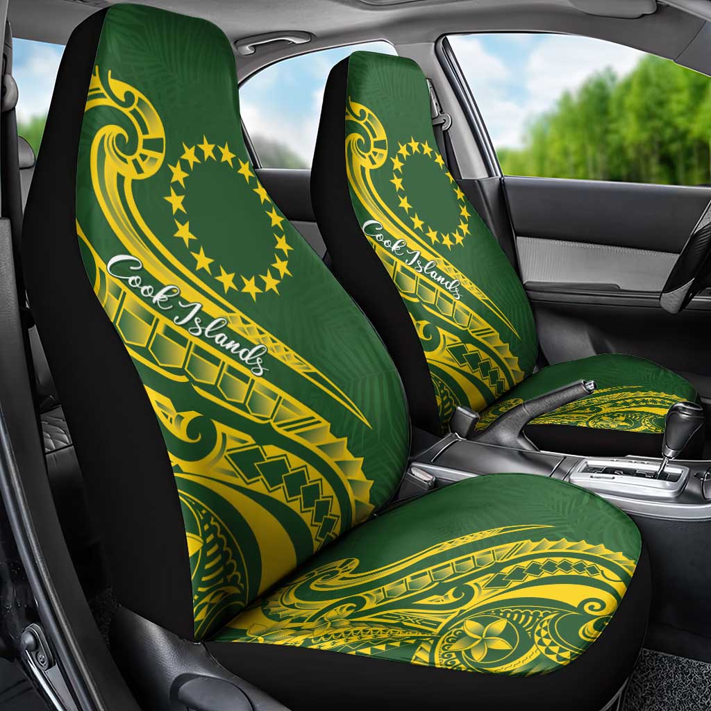 Kia Orana Cook Islands Car Seat Cover Plumeria Tropical Waves - Polynesian Pride