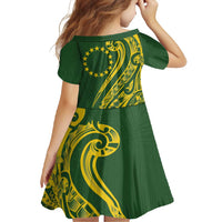 Kia Orana Cook Islands Family Matching Off Shoulder Maxi Dress and Hawaiian Shirt Plumeria Tropical Waves - Polynesian Pride