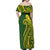 Kia Orana Cook Islands Family Matching Off Shoulder Maxi Dress and Hawaiian Shirt Plumeria Tropical Waves - Polynesian Pride